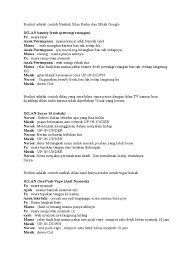 Maybe you would like to learn more about one of these? Berikut Adalah Contoh Naskah Iklan Radio Dari Mbah Google Pdf