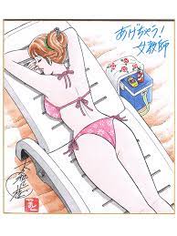あげちゃう！女教師、新作４Ｃ色紙、オイル後編（２７.０Ｘ２４.０センチ）作者、大和正樹の直筆サイン、落款入り。 | theiet.lk