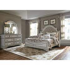 Magnolia Manor Distressed Antique White Upholstered 3 Piece Queen Bedroom Set In 2021 King Bedroom Sets Bedroom Sets Queen Antique White Bedroom Furniture