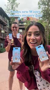 Unbox with the the new Winter Gnomes mystery pins!! ❄️🎄🐭🧣✨ found these  the other day at Hollywood Studios and couldn’t wait to open them because  they’re just so cute 🥹 still