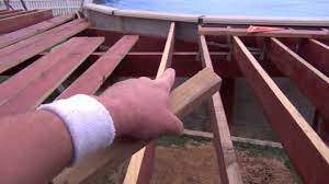 Any secrets to take these old boards off? Pool Deck Building Setting Joists Youtube