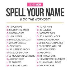 Spell Your Name Do The Workout Spell Your Name Workout Fitness Model Diet Fitness Model Diet Plan