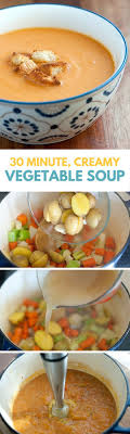 Quick And Easy Creamy Vegetable Soup Recipe Creamy Vegetable Soups Vegetable Soup Recipes Pureed Food Recipes