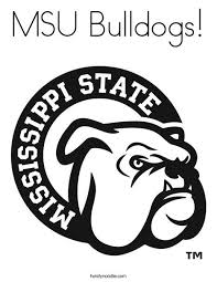 Black And White Bulldog Logo Msu Bulldogs Coloring Page Msu Bulldogs Mississippi State Bulldogs Mississippi State