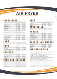 Air Fryer Cook Times Printable Cook Time Printable Air Fryer Cook Times Printable In 2020 Air Fryer Cooking Times Air Fryer Air Fryer Oven Recipes