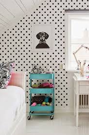 Create A Super Stylish Kid S Room 21 Modern Removable Wallpaper Ideas Wallpaper For Teenage Girl Room Teena Eclectic Kids Room Polka Dot Walls Home Decor