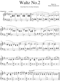 Klaviatur für pianos und flügel. Shostakovich Waltz 2 Sheet Music Piano Pdf Sheetmusic Free Com