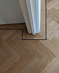 Oak Parquet Wooden Floor Fitted In A Herringbone Design With A Single Border Wenge Tramline And Mitred Corner Herringbone Wood Floor Herringbone Wood Flooring