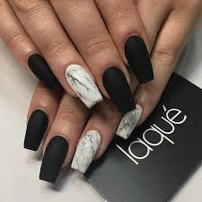 Coffin Shaped Black And Grey Acrylic Nails Image Result For Matte Black Acrylic Nails Medium Marble Accent Coffin Shaped Acrylic Nails Coffin Matte Marble Acrylic Nails Coffin Nails Designs