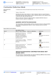A certificate of good conduct is awarded to people with a criminal record on account of their proven good behaviour during their period of punishment. Letter To Contractor For Defective Work Sample Letter And Template