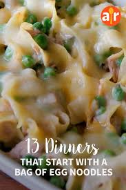13 Dinners That Start With A Bag Of Egg Noodles Egg Noodles Noodle Dinner Food