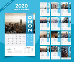 2020 Wall Calendar Template Premium Vector Freepik Vector Calendar New Year Template Office Calendar Template Calendar Design Template Wall Calendar