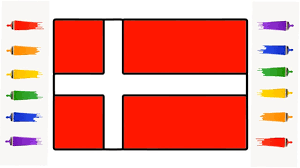 Denmark flag history did you know that the danish flag is one of the oldest recognized and used one? How To Draw Denmark Flag Coloring For Kids Learn Easy Step By Step Little Channel Danish Flag Youtube