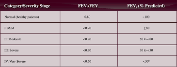 Classic 2009 Spirometric Gold Classification Of Copd