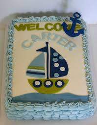 Nautical Baby Shower Cake The Dessert Girl Nautical Baby Shower Cake Baby Shower Sheet Cakes Baby Shower Cakes For Boys