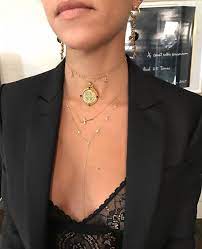 Kourtney Kardashian Classy Jewelry Cross Choker Necklace