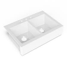 Lowes farm style kitchen sinks. Parker Quick Fit Drop In Fireclay Farmhouse Kitchen Sink Sinkology