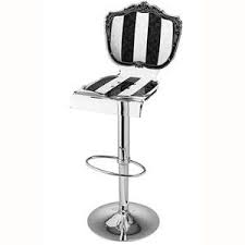 Black And White Striped Vanity Chair Makeup Chair For Future Studio Love Gothic Kitchen Bar Stools Makeup Chair