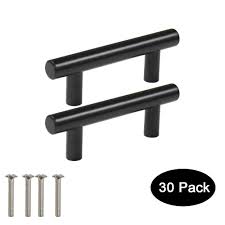 From chic to traditional, emtek offers a large variety of door pulls with coordinating push and pull plates. 30 Pack Probrico Black Stainless Steel Kitchen Cabinet Door Handles T Bar Drawer Pulls Knobs Diameter 1 2 Inch Hole Centers 3 3 4inch 6inch Length Tools Home Improvement Cabinet Hardware Urbytus Com