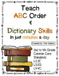 abc order and dictionary skills