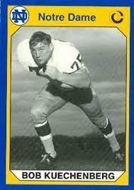 Bob Kuechenberg Football Card Bob Kuechenberg Football Card Notre Dame 1990 Collegiate Colle Notre Dame University Notre Dame Fighting Irish Irish Football