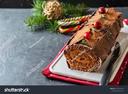 Buche De Noel Traditional Christmas Dessert Stock Photo (Edit Now)  1452181691