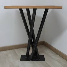 Table De Bar Bois Metal Artisanale Createur Mobilier Style Industriel Pietement Table Mobilier De Salon Table Haute Industrielle