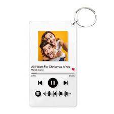 Custom Scannable Spotify Code Plaque Keychain Engraved Custom Music And Photo Acrylic Song Keychain Gifts 2 In 2021 Song Keychain Music Plaque Music Plaque Keychain