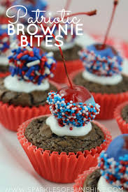 I started taking cake decorating classes through wilton, so i have been hanging out in the baking aisle of michael's on a pretty regular one of those random purchases was a silicone brownie bite pan. Patriotic Brownie Bites Sparkles Of Sunshine