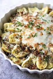 Canned Artichoke Hearts With Parmesan Breadcrumb Topping Recipe Recipes Canned Artichoke Recipes Artichoke Recipes