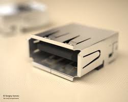 2012 3d Model Usb 2 0 Connector By Sergey Ivanov Via Behance Connector Usb Model