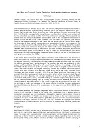 Pdf Karl Marx And Frederich Engels Capitalism Health And The Healthcare Industry
