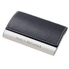 Ensure that your business cards are as crisp and impressive as the day they were printed by using a business card holder to protect them. Personalized Leatherette Business Card Case Free Engraving Clothing Shoes Jewelry Amazon Com