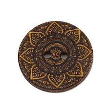 Mandala Design Buttons Retro Wood Buttons Decorative Wooden Etsy Mandala Design Wood Button Card Making Embellishments