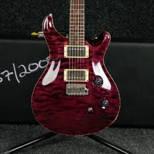 Prs Custom 24 1957 2008 Ltd Ed 10 Top Quilt Cranberry W Hard Case 2nd Hand Rich Tone Music