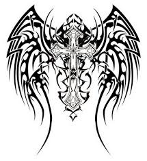 Humans have been inking their skin with tattoos for thousands of years. Tribal Tattoo Cross With Wings Novocom Top