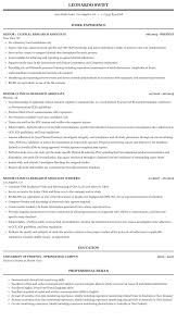 Senior Clinical Research Associate Resume Sample Mintresume