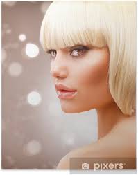 Learn how to get long hair, thick hair, healthy hair & super long hair. Haircut Beautiful Girl With Healthy Short Blond Hair Poster Pixers We Live To Change
