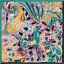 La Maison Des Carres Hermes Millefleurs Du Mexique Art Scarves Silk Scarf Design Hermes Scarf