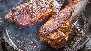 Place the marinated flank steak into the cast iron skillet and let it sear for 5 minutes or until the flank steak develops a nice crust on the one side. How To Cook Stunning Steaks In A Cast Iron Skillet