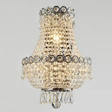 C $144.96 to c $1,010.22. World Crystal Empire 2 Light Crystal Chandelier Light Crystal Wall Light Chrome Wall Fixtures Home Garden