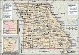 County And City Map Of Missouri County Map Genealogy Map Missouri