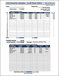 Free Debt Reduction And Credit Card Payoff Calculators For Excel