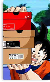 Goku Sneakers Canvas Print By Milahay In 2020 Nike Wallpaper Sneaker Art Shoes Wallpaper
