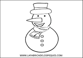 Muñeco De Nieve Para Colorear Molde