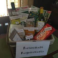 Retirement Requirements Gift Basket Retirement Party Gifts Retirement Gift Basket Best Retirement Gifts