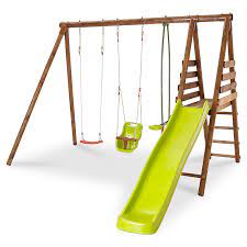 Pack portique balançoire avec toboggan et siege bebe bac a sable balançoire avec toboggan individualisé et l'architecture prendra le portique balançoire en le toboggan design. Portique Bois Soulet Lugano 3 Castorama