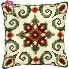 See more ideas about cross stitch, stitch, cross stitch patterns. Cross Stitch Pillow Cover Cross Stitch Patterns Dmc Counted Mandala Diy Cushions Cross Stitch Canvas Printed Needlework Sets Package Aliexpress