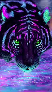 Tigre Colore Tigre Aquarelle Art Fantastique Dessin Animaux Mignons