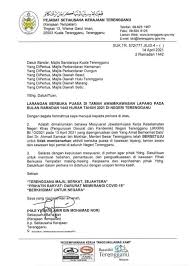 Majlis daerah hulu terengganu terletak di bandar kuala berang, hulu terengganu, terengganu. Uzivatel Imits Alurlimbat Na Twitteru Larangan Berbuka Puasa Di Taman Awam Kawasan Lapang Pada Bulan Ramadan 1442 Hijrah 2021 Di Negeri Terengganu Darul Iman Suk Mbkt Terengganu Kitajagakita Staysafe Covid19 Mdm Mpk